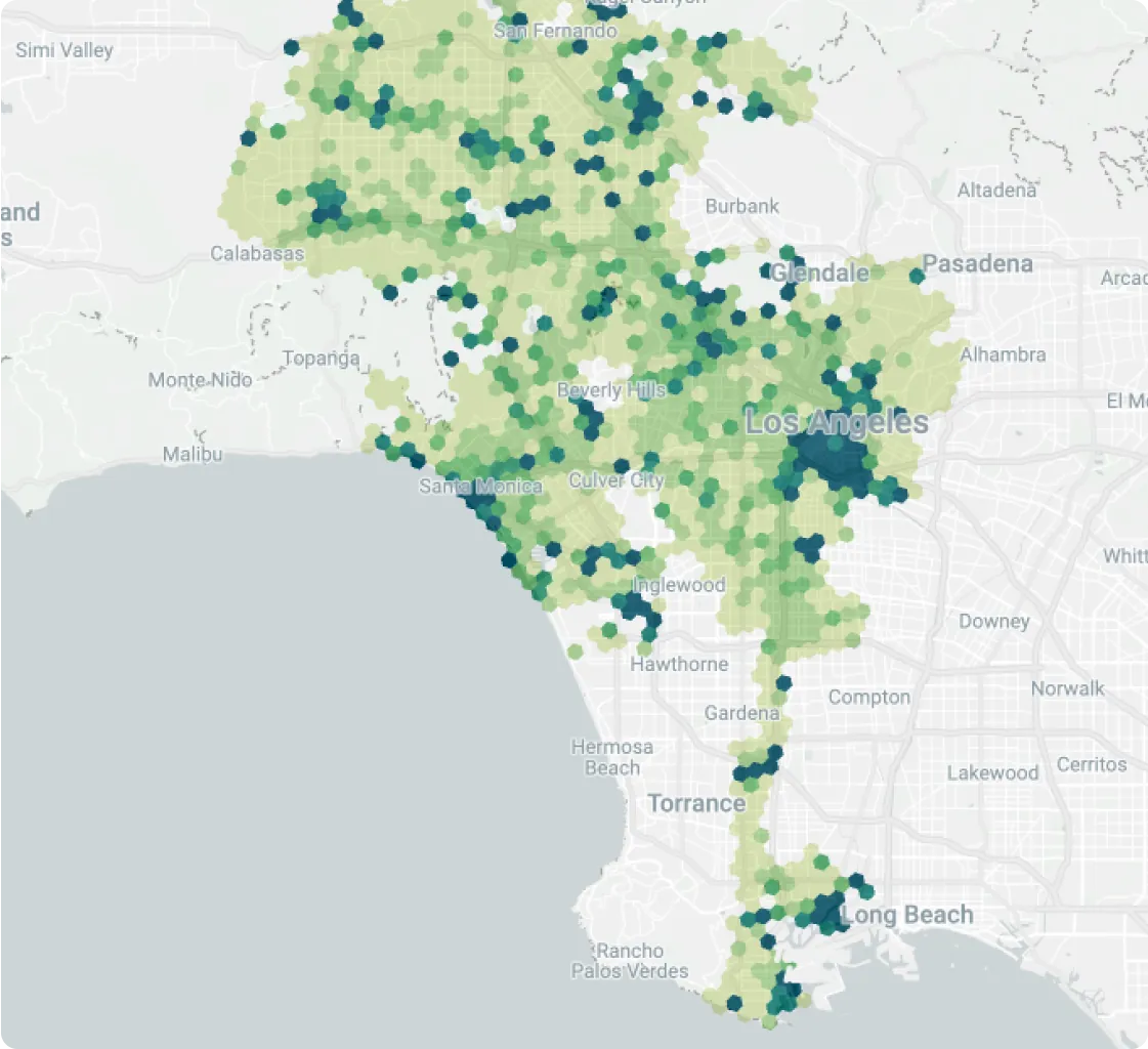 a visual of a map made in CARTO