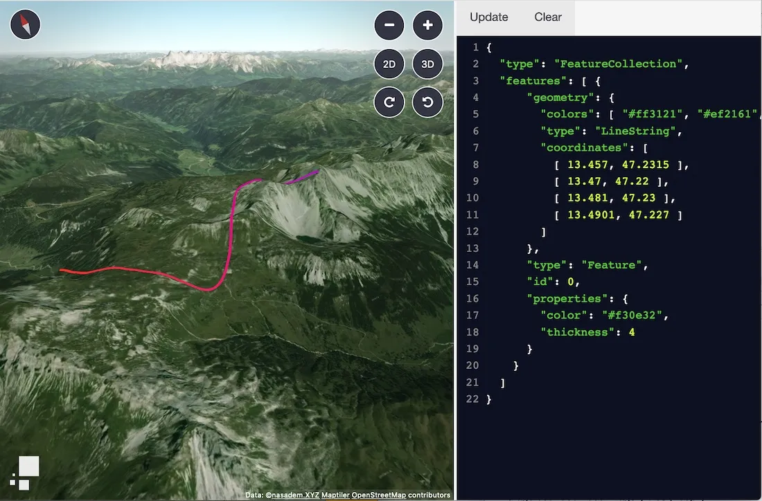 Procedural rendering of mountain