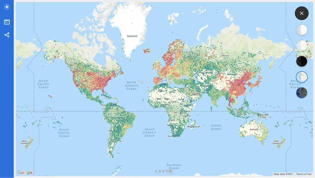 Screenshot of the Map Viewer