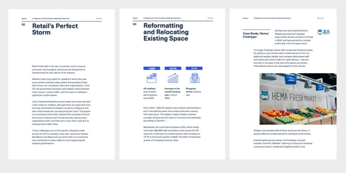 Graphic showing a preview of the section Retail's Perfect Storm