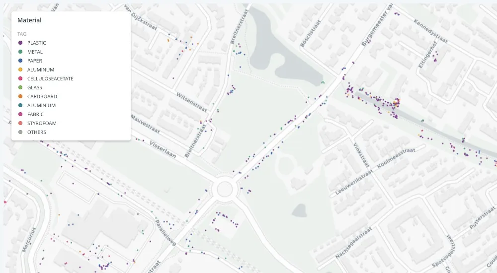 Screenshot of Litterati dashboard