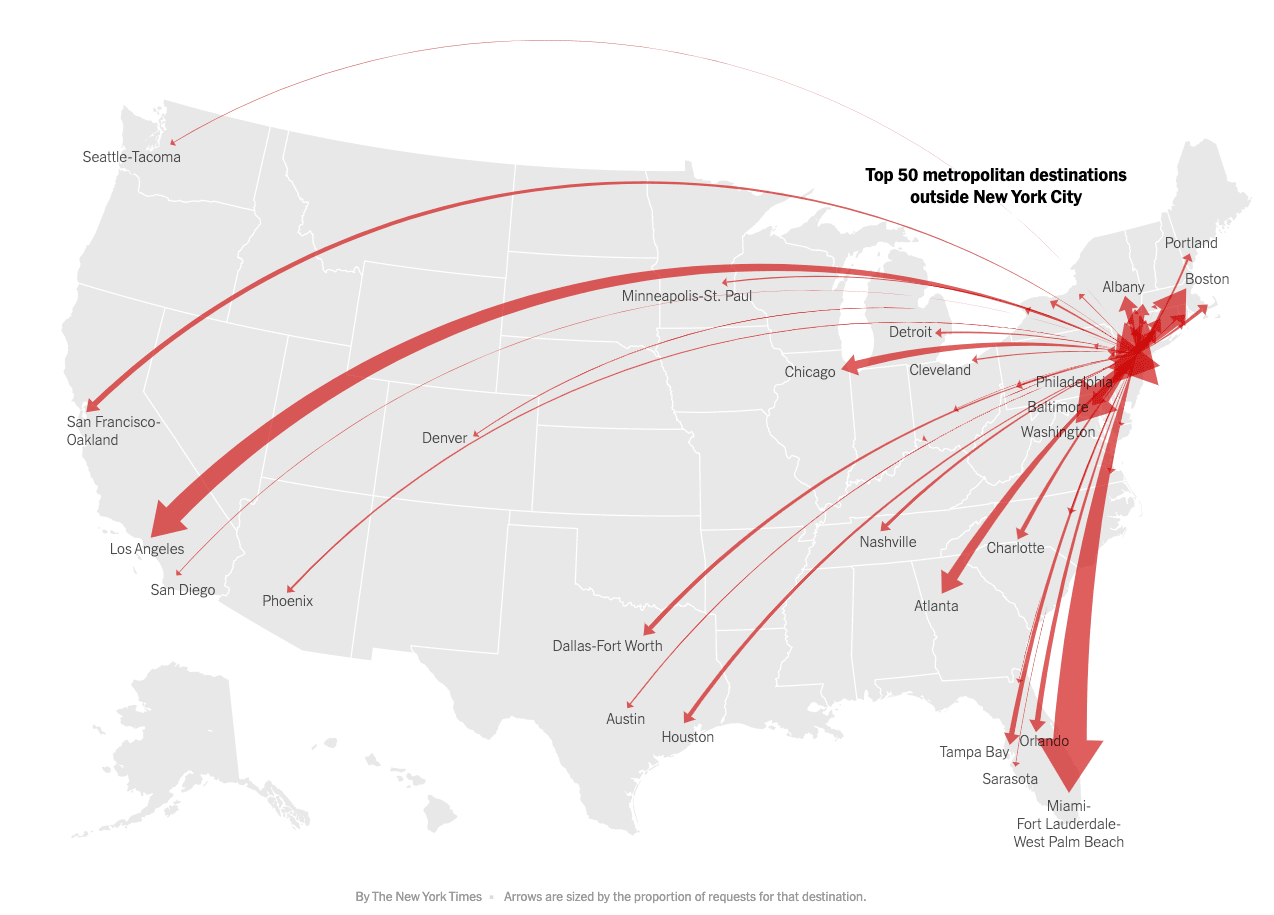 Screenshot of the New York Times visualization