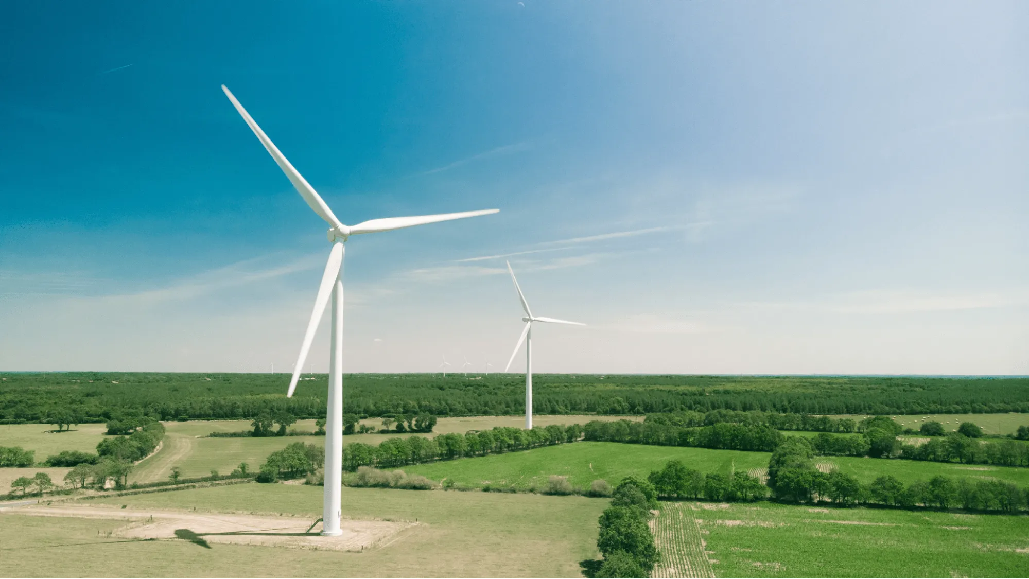 Photograph of wind turbines