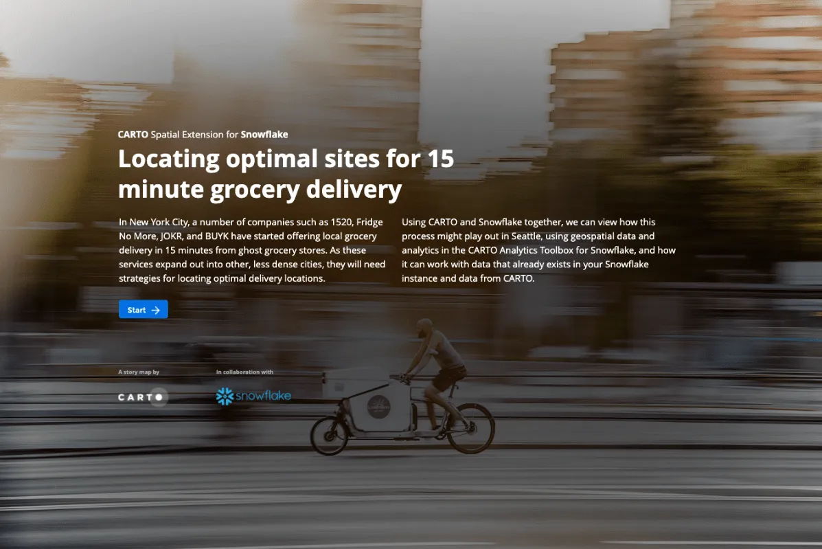 Screenshot of Snowflake demo