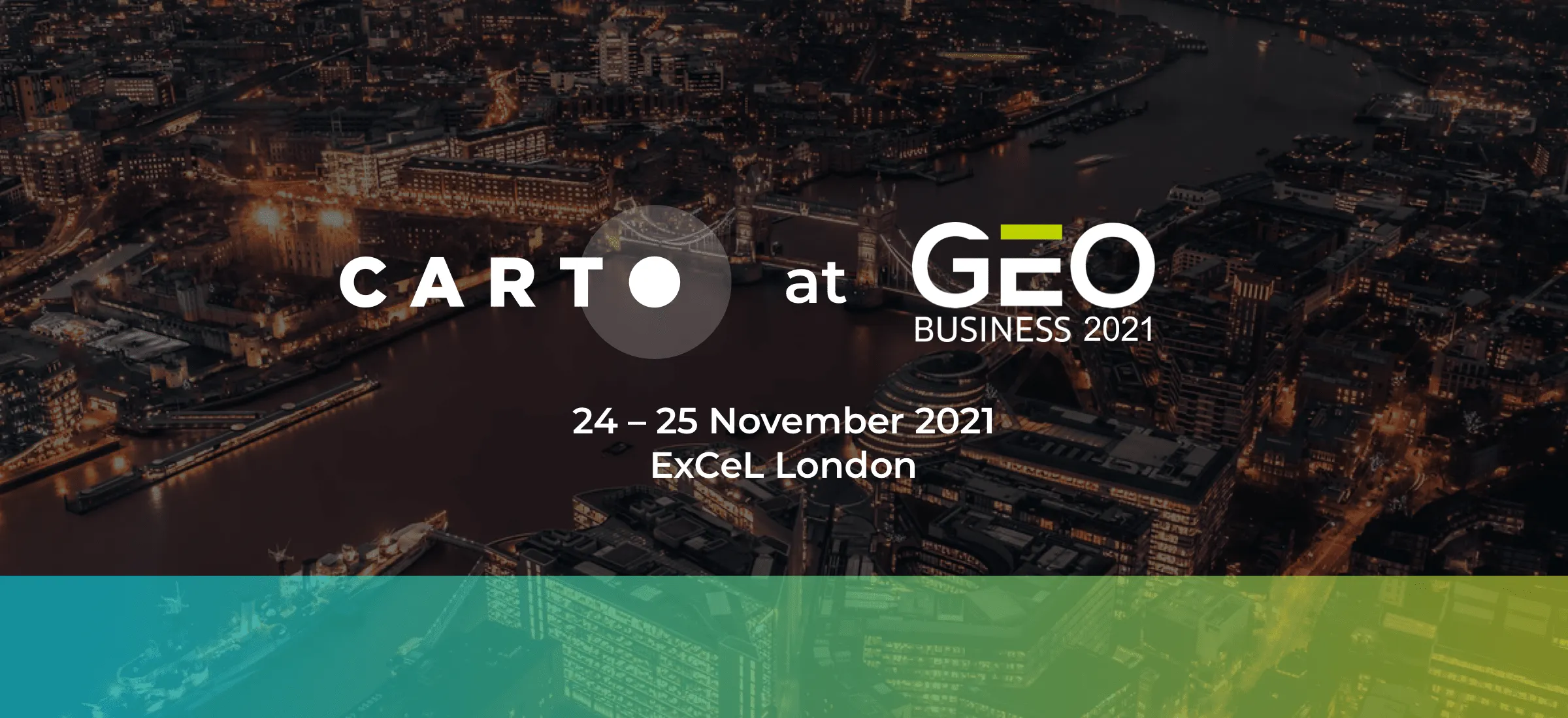 CARTO presenting at GEO Business 2021, UK’s largest geospatial event
