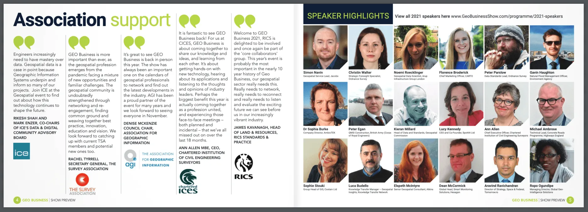 Screenshot of the GEO Business 2021 Show Preview