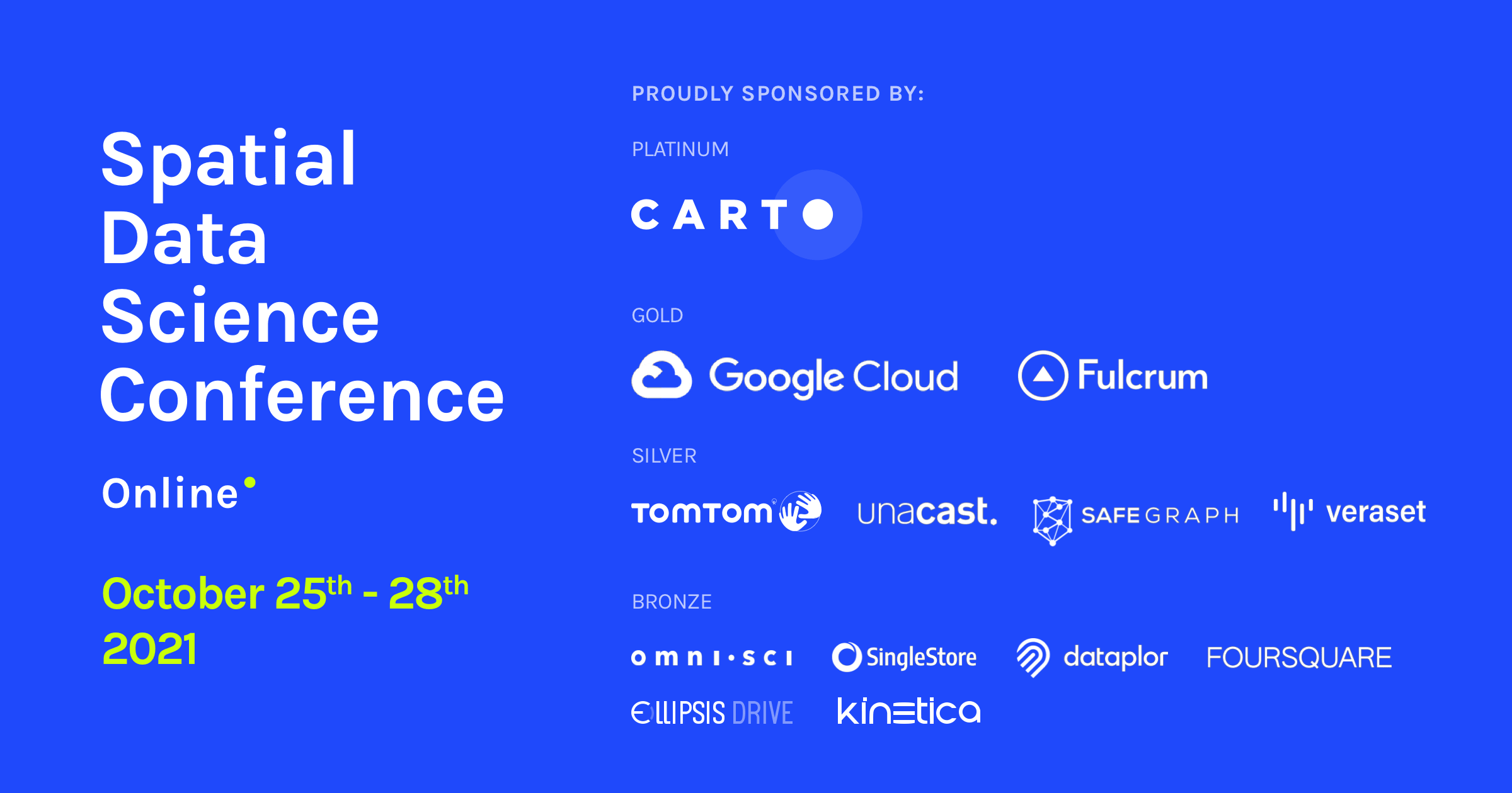 Graphic displaying new sponsors of #SDSC21