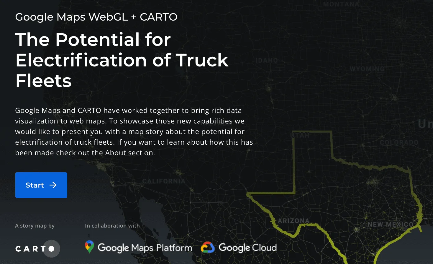 Screenshot of vehicle electrification demo