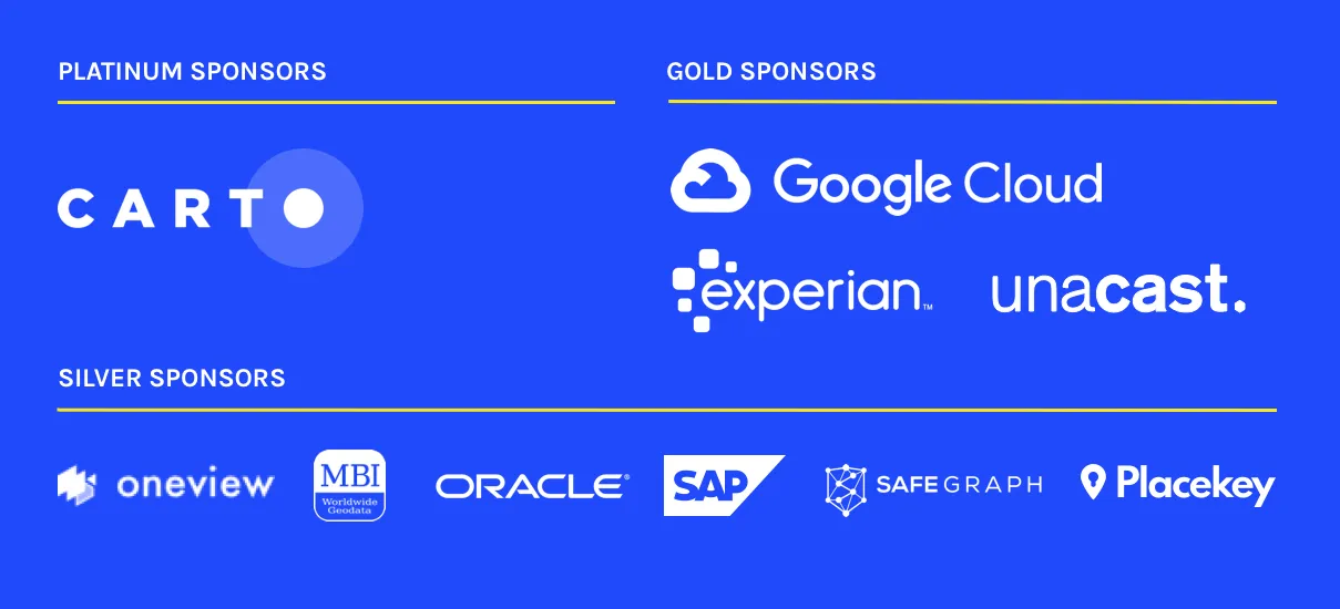 Graphic displaying sponsors of #SDSC20