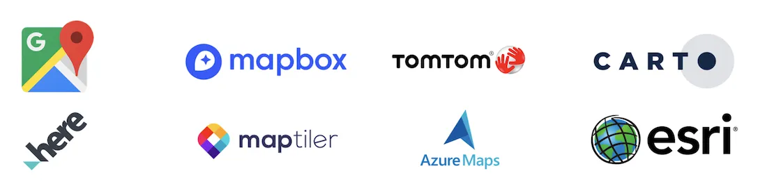 Logos of basemap providers
