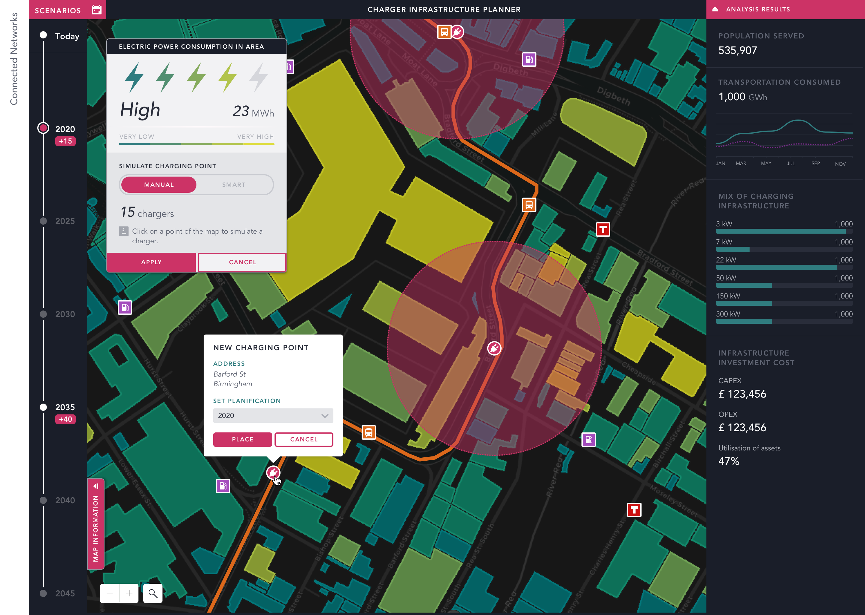Mapping charging infrastructure