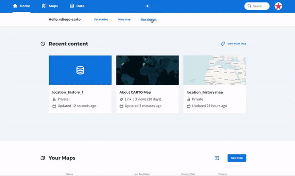 Uploading into CARTO
