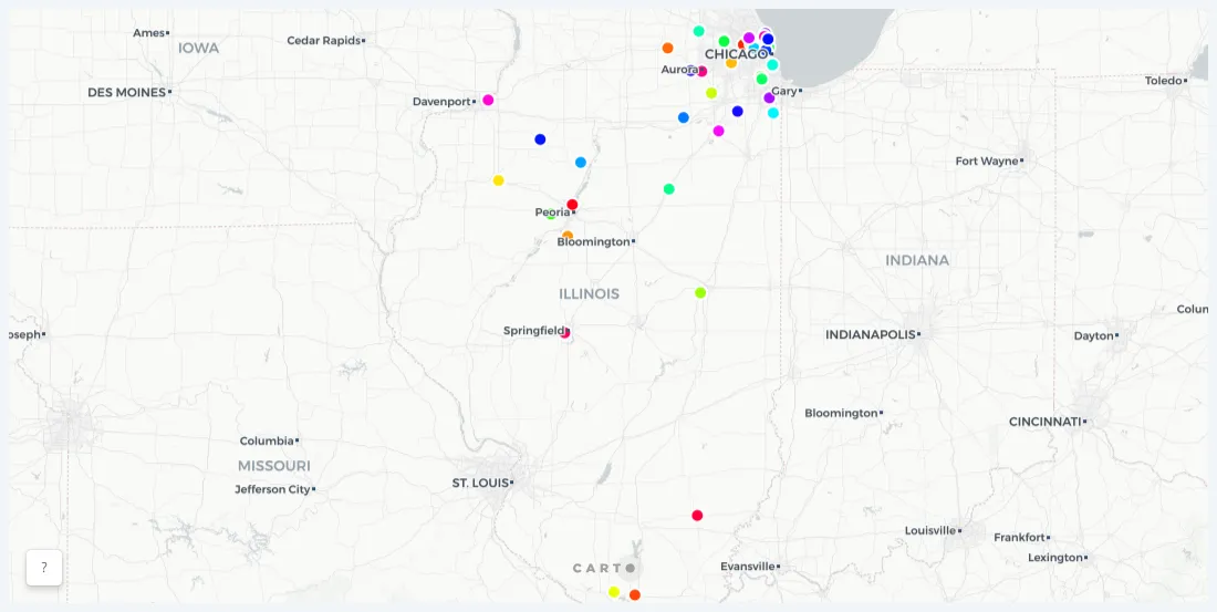 Sales Rep Home Locations