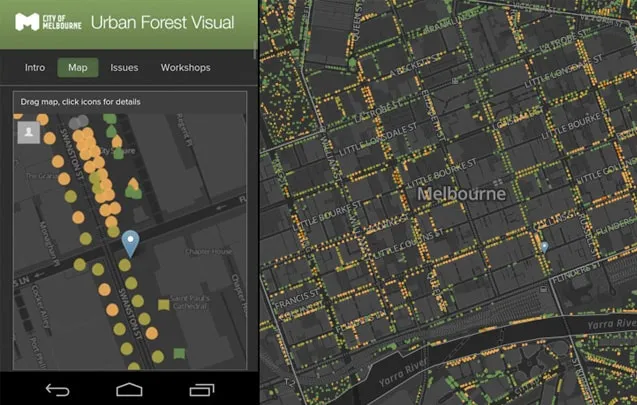 melbourne urban forest map