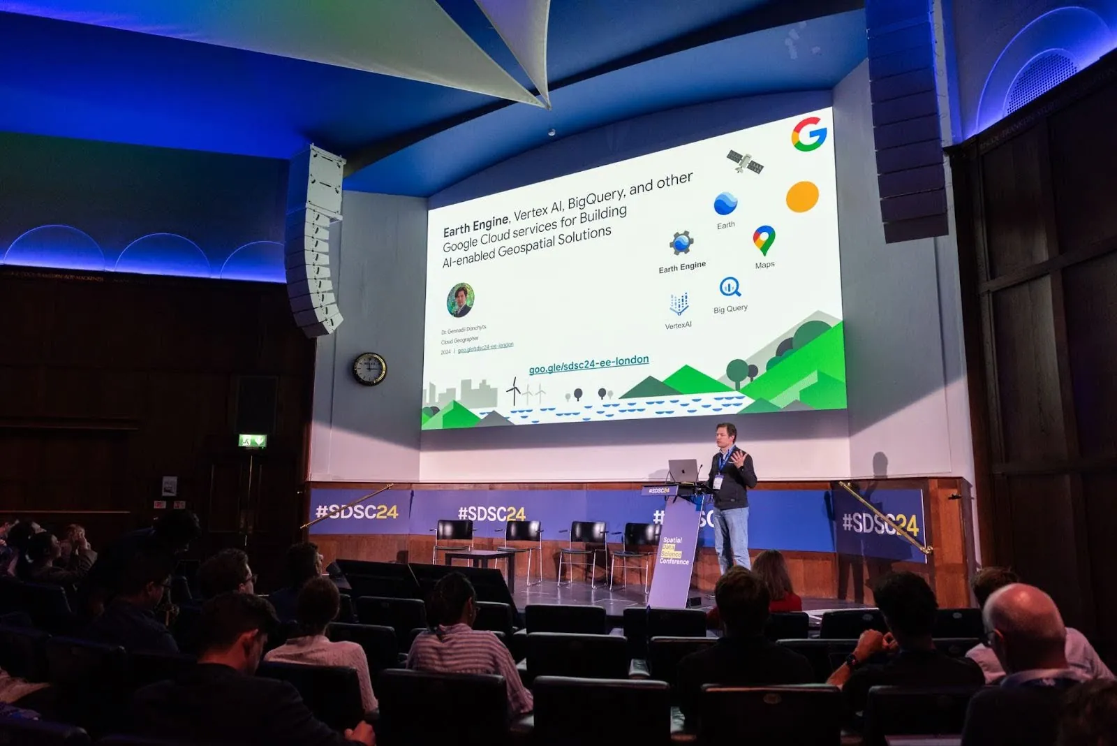 A photograph of Google presenting at SDSC