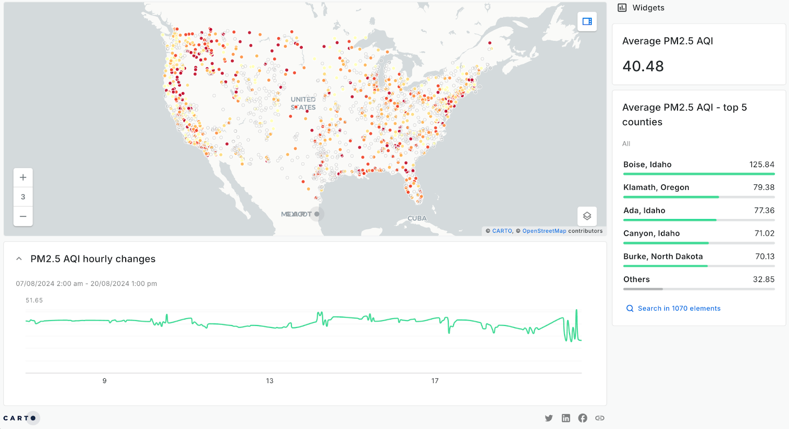 A screenshot of CARTO Builder