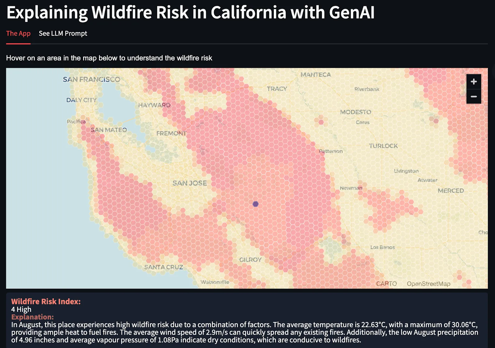 A screenshot of a CARTO demo