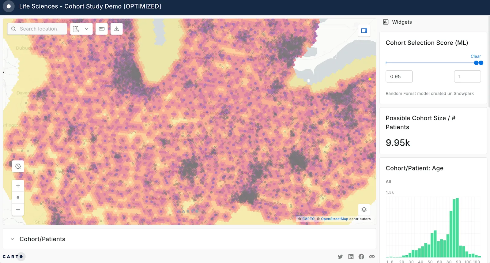 A screenshot of CARTO Builder