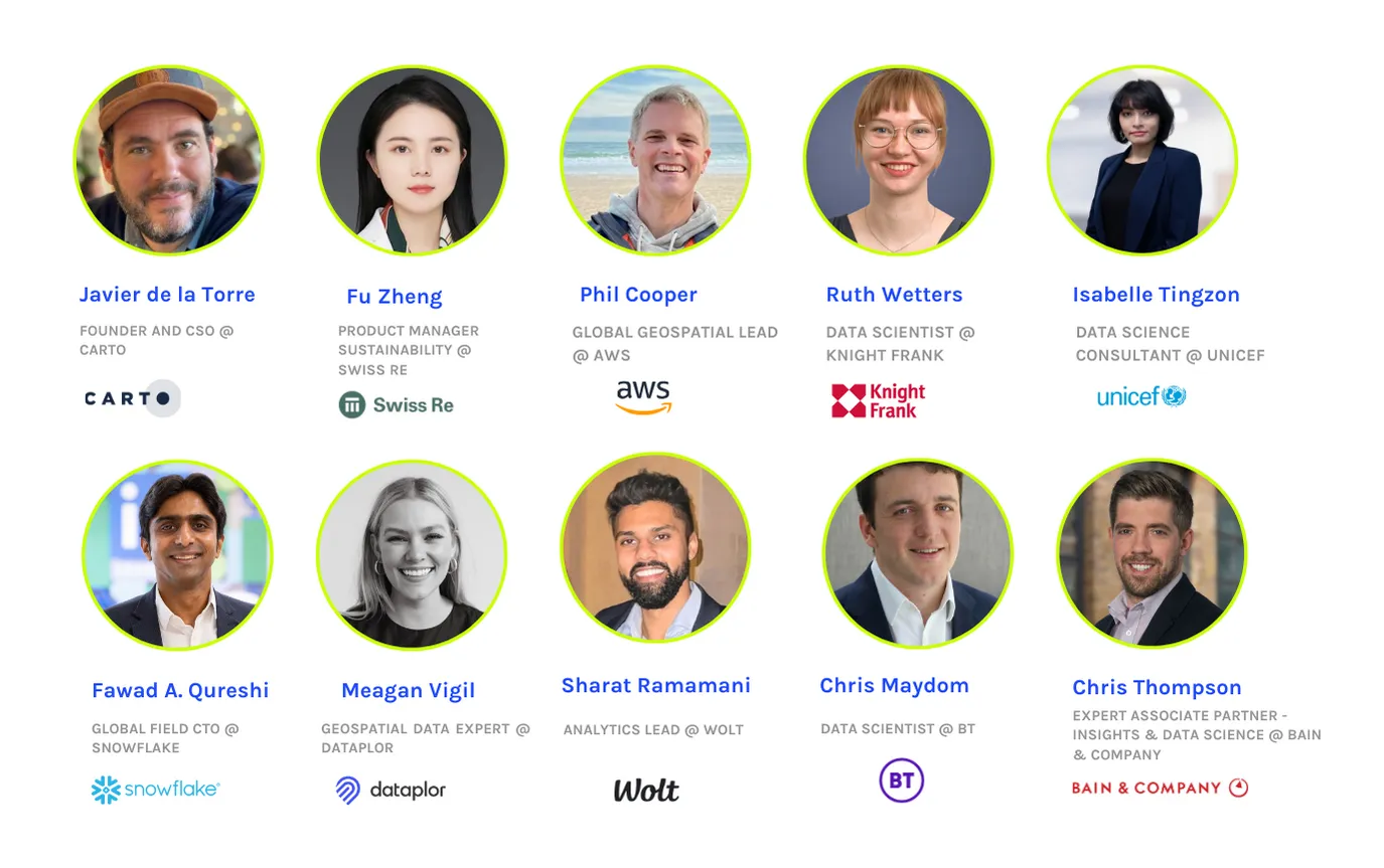 Photos of the event speakers