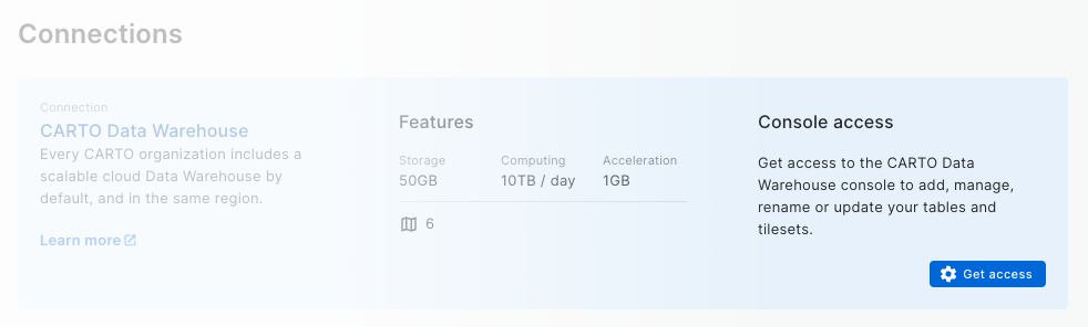A screenshot showing how to access the console