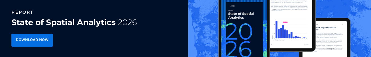 State of Spatial Analytics 2026 Report cover