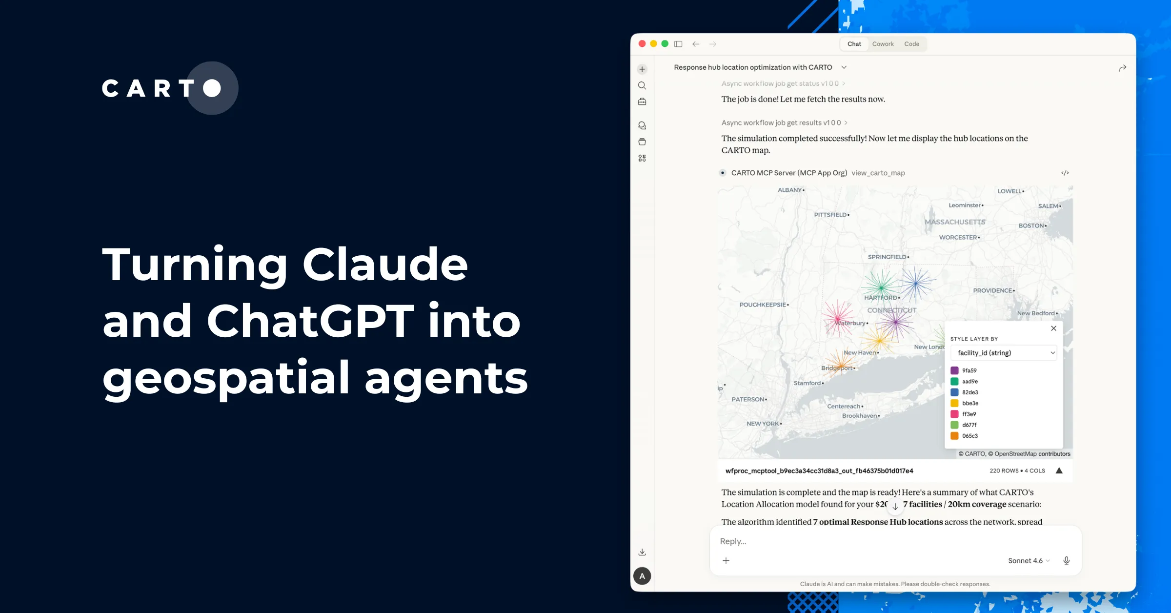 Turning Claude and ChatGPT into geospatial agents